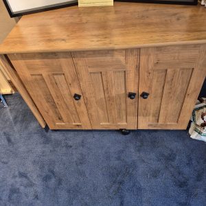 SEWING MACHINE CABINET & CHAIR