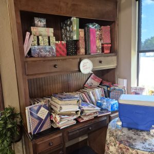 BOOKCASE IN SEWING ROOM
