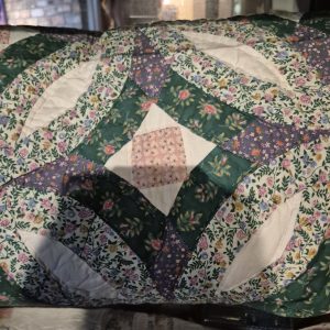 DOUBLE WEDDING RING GREEN FLORAL